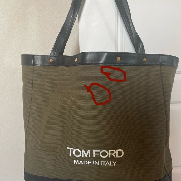 TOM FORD CANVAS T SCREW TOTE BAG - Picture 7 of 8